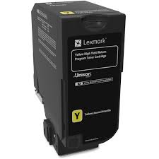 Lexmark 74C1HY0 OEM High Yield Yellow Toner Cartridge