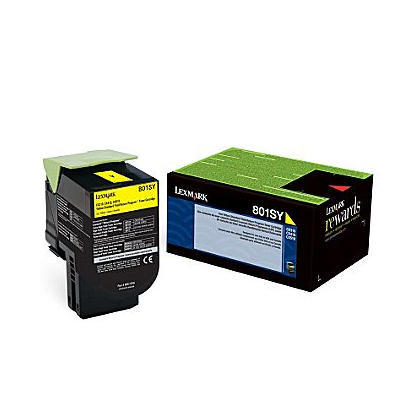 Lexmark (801SY) OEM Yellow Toner Cartridge