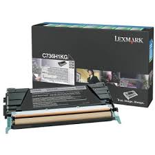 Lexmark C736H1KG OEM High Yield Black Toner Cartridge