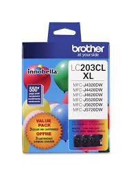 Brother LC203 Brother High Yield C/M/Y Ink Cartridge 3-Pack