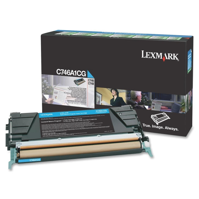 Lexmark C746A1CG OEM Cyan Toner Cartridge